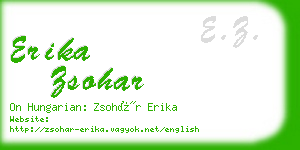 erika zsohar business card